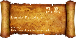 Darab Marián névjegykártya